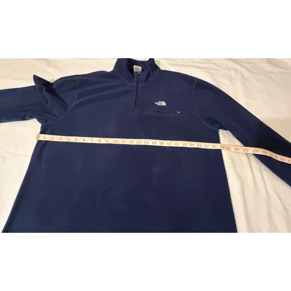 The North Face Men's XL Navy 1/4 Zip Fleece Pullover Chest Zip Pocket Jacket